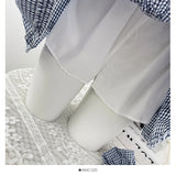 DAIIIBABYYY  -  Sweet Girl Mushroom Edge Splicing Color Contrasting Plaid Half Girls Summer 2025 High Waist A-line Layered Cake Skirt