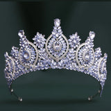 Daiiibabyyy  Baroque Queen Large Crystal Pink Crowns For Bridal Women Girls Wedding Tiaras Diadem Princess Party Hair Dress Jewelry