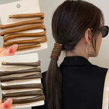 DAIIIBABYYY  -  PU Leather Hair Rope Scrunchies Women Simple Long Wire Hair Ring Ties Braided Headband INS Ponytail Holder Hairpin Headdress