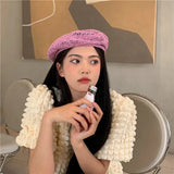 DAIIIBABYYY  -  Women's hat Sweet hollow breathable lace beret Summer thin breathable versatile casual fashion painter hat trend
