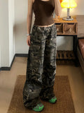 DAIIIBABYYY  -  Women Camouflage Cargo Pant Y2K Streetwear Low Waist American Trousers Vintage Loose Casual Bf Hip Hop Pockets Fall Pants