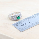 Daiiibabyyy 925 Silver Bridal Jewelry Sets For Women Wedding Green Zircon Stones Bracelets Earrings Rings Pendant Necklace Set