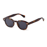 Daiiibabyyy  Vintage Fashion Shell Round Sunglasses Women Men Brand Design Retro Rivet Yellow Blue Lens Square Sun Glasses Female UV400