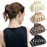 Daiiibabyyy  2Pcs Tortoise Shell Large Plastic Hair Claw Clips, Non-slip Strong Hold Hair Clamps, Retro Hair Accessories for Thick Hair
