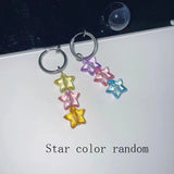 Daiiibabyyy  Y2K Accessories Rainbow Star Earrings Kawaii Jewelry Cute Hoop Earrings for Women Harajuku Charms Korean Earrings