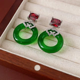 Daiiibabyyy  Cloud Round Earrings for Woemn New Chinese China-Chic Fashion Drop Earring Temperament Vintage Luxury Designer Jewelry