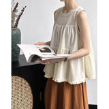 DAIIIBABYYY  -  Summer New Top Design Feels Small, Loose, Slim, and Fairy Sleeveless Doll Shirt