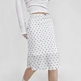 DAIIIBABYYY  -  Summer New Polka Dot Butterfly Knot Color Block A- Line Midi Skirt Fish Tail Short Skirt Women's Hot Girl Half-length Skirt