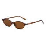 DAIIIBABYYY  -  Retro Oval Frame Sunglasses Fashion Personalized Trendy Small Frame Sunglasses Punk Cat Eyes Sunshade Sun Protection Glasses