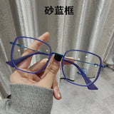 DAIIIBABYYY  -  Square Blue Light Blocking Glasses Man and Women Pink Wine Black Square Frame Eyeglasses Fashion Vision Spectacles Oculos