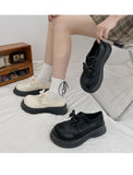DAIIIBABYYY  -  Korean Sweet Platform Shoes Women Japanese Style Bow Kawaii Mary Janes Shoes Ladies Pure Color Comfortable Shoes Autumn 2022 New