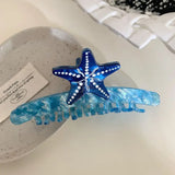 Daiiibabyyy  1pc New ocean series starfish hair clip with elegant temperament, shark clip, hair catcher at the back of the head