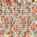 Daiiibabyyy  Women Summer French Style Retro Flower Print Ruched Chest Sling Dress Elastic Back Short Chiffon Dresses Holiday Robe Vestido