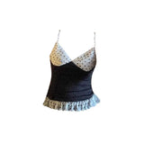 DAIIIBABYYY  -  Hot Girl Pure Lust Style Polka Dot Camisole Women's Summer V-neck Sleeveless Slimming Ruffled Ribbon Sling Tops Female Clothing
