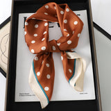 DAIIIBABYYY  -  New Spring Square Neck Scarf Women Bandana Hair Band Design Print Dot Female Foulard Headband Shawl Wrap Neckerchief