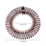 DAIIIBABYYY  -  Zig Zag Circle Headband Full Circular Stretch Comb Headbands Elastic Spring Head Band Comb Hair Accessories For Women Girls
