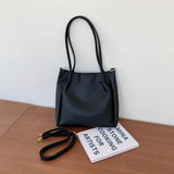 Daiiibabyyy Autumn New Brand Design Solid Color Pu Leather Large Capacity Tote Bag High Quality OL Commuter Shoulder Bag Bolsa Feminina