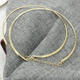 Daiiibabyyy 304 Stainless Steel Collar Neck Ring Necklace Silver Color Big Circle Metal Pendant Torque Statement Necklace Jewelry Findings