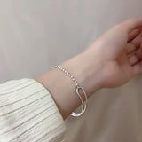 Daiiibabyyy Silver Color Beads Bracelet for Women Gilr Gift Korean Elegant Splice Jewelry Dropshipping Wholesale
