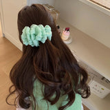 Daiiibabyyy  Women's Claw Clips Korean Version Kawaii Hair Clips Half Tie Hair Horizontal Clip Hair Clip Sweet Style Hair Accessory Pink Clip