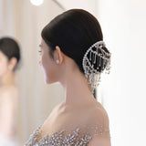 Daiiibabyyy  Fashion New Temperament High Sense Headgear Rhinestone Hair Wear  Crown Bridal Hair Accessories
