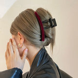 Daiiibabyyy  Large Velvet Hair Claw Clips - Strong Hold Non-Slip, Soft Fabric for Thick/Thin Hair, Daily/Party/Casual Hairstyle Accessories