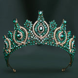 Daiiibabyyy  Baroque Queen Large Crystal Pink Crowns For Bridal Women Girls Wedding Tiaras Diadem Princess Party Hair Dress Jewelry