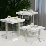 Daiiibabyyy Transparent Packing Box Multi color Birthday Wedding Valentine Favor Chocolate Cake Packaging Boxes Party Wrapping Supplies