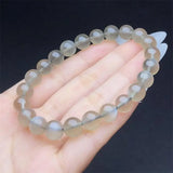 DAIIIBABYYY  -  8MM Natural Silver Moon Stone Bracelet Charms Handmade Fortune Energy Bangle Mineral Woman Amulet Jewelry Gift 1PCS