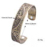 DAIIIBABYYY  -  Tree of Life Stainless Steel Zinc Alloy Magnetic Open Bracelet for Men and Women Fashion Retro Jewelry Gift New 2024