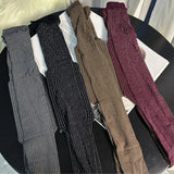Daiiibabyyy  New Sexy Angola Red Pantyhose Women Girl Retro Style Coffee Sheer Silver-streaked Boots Stockings Uniform Shiny Slimming Tights