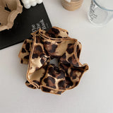 Daiiibabyyy  Women's Hair Tie Fashionable Leopard Print Large Intestine Hair Band Korean Style Scrunchies Versatile Chic Ponytail Hair Tie