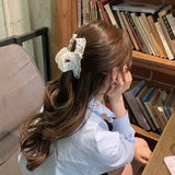 Daiiibabyyy  1 Pcs Women's Hair Claw Korean Ballet Style Gentle Sweet Elegant Hair Grabs Kawaii Simple Versatile Hair Accessories For Girl