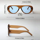 DAIIIBABYYY  -  Retro Large Sunglasses for Women Fashionable Wide Legs New Large Frame Sunglasses Gradient Color Personalized Glasses Goggles