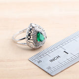 Daiiibabyyy Wedding Silver 925 Green Zircon Jewelry Sets For Women Bridal Earrings Rings Pendant Necklace Stone Bracelets Set