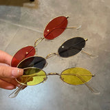 DAIIIBABYYY  -  New Unisex Retro Small Frame Oval Sunglasses Fashion Design Sun Glasses Summer Vintage Shades Eyeglasses Women's fashion glasses