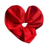 DAIIIBABYYY  -  New Year's festive red satin love hair band ball head rubber band hair rope low ponytail hair accessories headgear