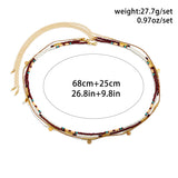 DAIIIBABYYY  -  Bohemian Colored Seed Beads Beaded Waist Chain Vintage Multi layered Belly Chain Charming Sexy Summer Body Jewelry