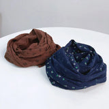 Daiiibabyyy  Spring and Autumn New Floral Scarf Fashion Korean Cotton Retro Scarf Female Thin Breathable Shawl