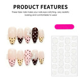 Daiiibabyyy  10pcs Vintage Almond Press On Nails With 3D Polka Dot Flower Design Pink Yellow Brown Sweet Pattern Handmade Fake Nail For Women