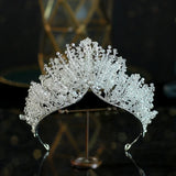 Daiiibabyyy  beaded crown headdress bridal wedding dress with baroque atmosphere banquet birthday crown