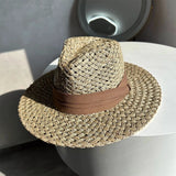 Daiiibabyyy  Summer straw hat 100% paper green ladies summer beach sun protection flat top straw hat шляпа женская летняя