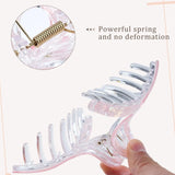 Daiiibabyyy  1PC Iridescent Ribbon - Shaped Hair Claws Set, 4 Pastel Colors, Stylish Hair Clamps for Women, Chic Updo Accessories