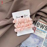 DAIIIBABYYY  -  3PCs/set Silk Satin Elastic Hair Band Small Scrunchies Set Ladies Rubber Bands Ponytail Holders for Women Girls Hair accessories