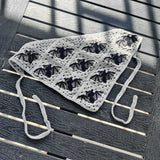 Daiiibabyyy  New Travel Photo Spring New Seaside Atmosphere Hook Flower Triangular Headscarf Women's Pastoral Style Flower Headband
