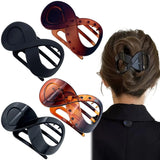 Daiiibabyyy  2/4pcs French Concord Hair Clip Acrylic Hair Claw Clips Thick Hair Flat  Grip Hair Banana Barrettes for Styling Hair Accesso