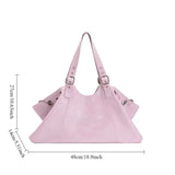 Daiiibabyyy  Y2K Cool Girl Motorcycle Bag For Women High-end Sense Korean Large Capacity Tote Bag Fashion Travel Shoulder Bag