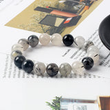 DAIIIBABYYY  -  Reiki Tourmaline Bracelets Men Natural Black QuartzRutilated Beaded Positive Energy Magnetic Field Bracelets for Women Jewelry