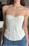 Daiiibabyyy  Woman Sexy Strapless Tops Lady Chic Off Shoulder Backless Girls Irregular Hem Street Fashion Tank 2026 Spring New Style Tops