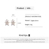 Daiiibabyyy  Korean Fashion Zircon Star Earrings for Women Sweet Personalized Stud Earring High-end Luxury Designer Jewelry Wholesale